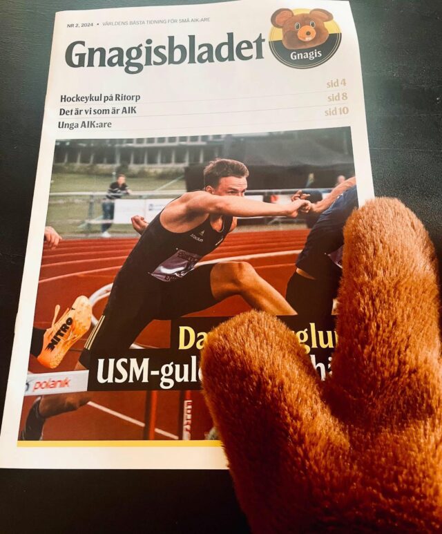 Tjena alla Gnagare!
Nu har vi skickat ut Gnagisbladet nummer 2 till alla medlemmar mellan 0-12 år. Har du inte fått din tidning, då har vi förmodligen inte rätt adress till dig? Du kan se och ändra din adress i Sportadmin Medlemsapp eller ändra den via aik.se ”Uppdatera dina kontaktuppgifter”. Du kan också maila oss på medlem@aik.se
